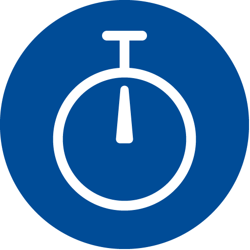quickstart logo, stopwatch